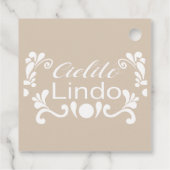 Boho Cielito Lindo Mexicaans Baby shower Bedankjes Labels (Achterkant)