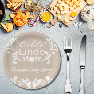 Boho Cielito Lindo Mexicaans Baby shower Papieren Bordje