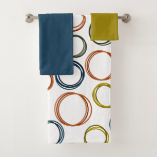 Boho Circles Bath Towel Set Bad Handdoek
