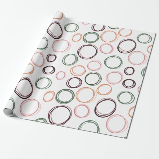 Boho Circles Cadeaupapier (Uitgerold)
