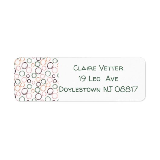 Boho Circles Etiket (Voorkant)