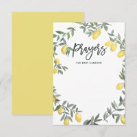 Boho citroen krans Baby shower gebeden Kaart