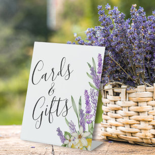 Boho Citroenen & Lavendel Kaarten & Cadeaus Bruids Reclamebord Met Voetstuk