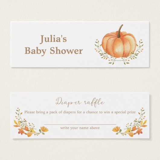 Boho Citrouille Automne Automne Baby shower Diaper (Devant & derrière)