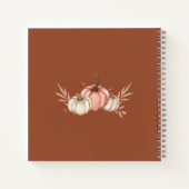 Boho Citrouille rose fille Baby shower livre d'or (Dos)