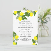 Boho Citrus Lemon Wedding Invitations (Debout devant)