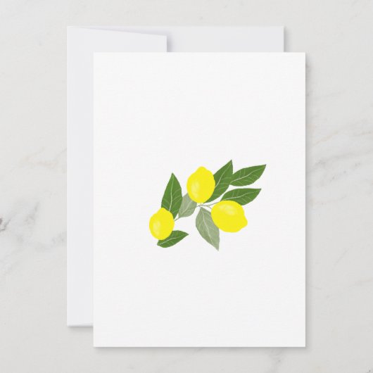 Boho Citrus Lemon Wedding Invitations (Dos)