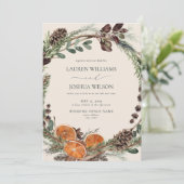 Boho Citrus Rustiek Sinaasappel Modern Cinnamon We Kaart (Staand voorkant)