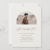 Boho Class of 2025 Arch Photo Afstuderen Kaart (Achterkant)