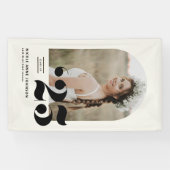 Boho Class of 2025 Arch Photo Afstuderen Spandoek (Horizontaal)