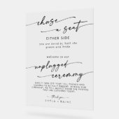 Boho Clear Acryl Trouwstoel Unplugged Ceremony Bord (Hoek)