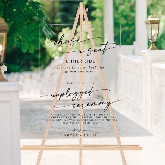 Boho Clear Acryl Trouwstoel Unplugged Ceremony Bord