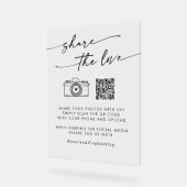 Boho Clear Acrylique Mariage Partager le code QR d (Angle)
