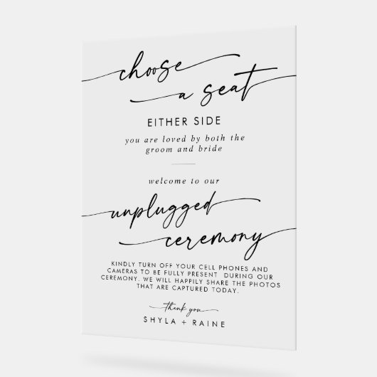 Boho Clear Acrylique Mariage Siège Débranché Cérém (Angle)