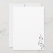 Boho Clear Indie Rustic Botanische kleine bloem Kaart (Achterkant)