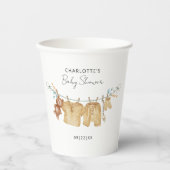 Boho Clothesline Baby shower Cups Papieren Bekers (Voorkant)