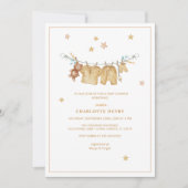 Boho Clothesline Baby shower Invitation (Devant)