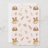 Boho Clothesline Girl Baby shower Hartelijk dank Kaart (Achterkant)