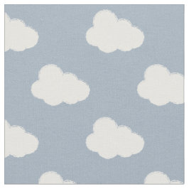 Boho Clouds Sky Simple Gender Neutral Kids Blue Stof