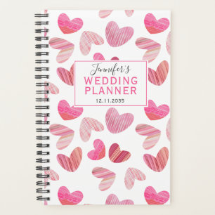 Boho Coeur rose sur tout le Wedding planner Motif