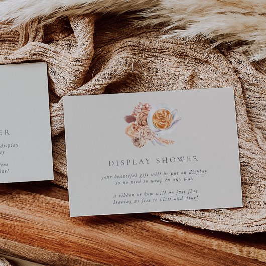 Boho Coffee Vrijgezellenfeest Display Douche Kaart