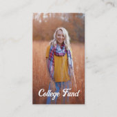 Boho College Fonds QR Code Graduation Party Invoeg Informatiekaartje (Voorkant)