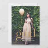 Boho coloré Motif Photo Graduation Invitation (Devant)