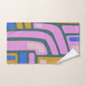 Boho Colorful Moderne Formes Abstrait Motif (Serviette à main)