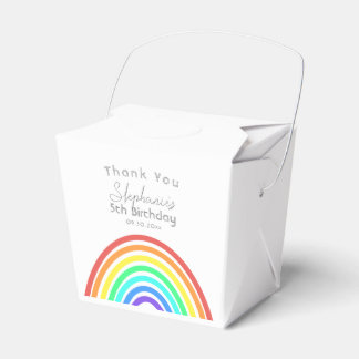 Boho Colorful Rainbow en Stripes Birthday Party Bedankdoosjes