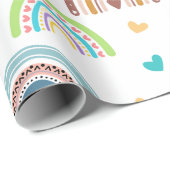 Boho Colorful Rainbows Cadeaupapier (Rol Hoek)