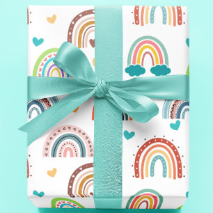 Boho Colorful Rainbows Cadeaupapier
