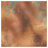 Boho Copper Blauwgroen Chic Stof (Close Up)