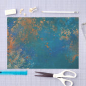 Boho Copper Blue Grunge Tissuepapier (Craft)