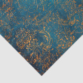 Boho Copper Blue Script Handwrite Grunge Tissuepapier (Detail)