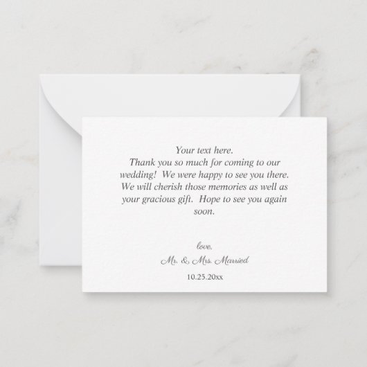 Boho Copper Eucalyptus Pampas Floral Dank u Notitiekaartje (Achterkant)