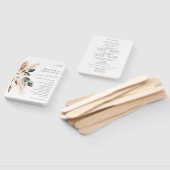 Boho Copper Pampas Floral Wedding Ceremony Program Handwaaier (Niet-gemonteerd)