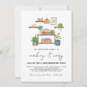 Boho Cosy Plante Houseécher Party Invitation (Devant)