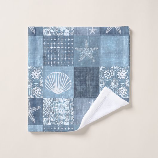 Boho Côtier Bleu (Gant de toilette)