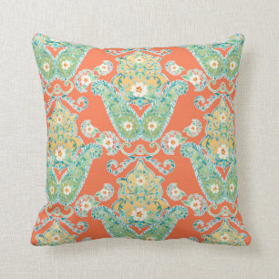 Boho Cottage Modern Bohemian Style Flower Paisley Kussen