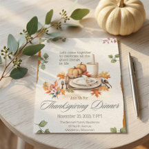Boho Cottagecore Waterverf Pompoen Thanksgiving