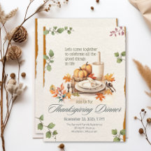 Boho Cottagecore Waterverf Pompoen Thanksgiving