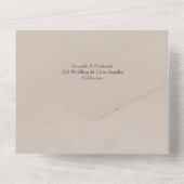 Boho Cotton and Eucalyptus Wedding All In One Uitnodiging (Achterkant)