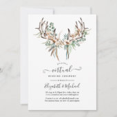 Boho Cotton en Eucalyptus Virtual Wedding Kaart (Voorkant)
