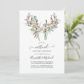 Boho Cotton en Eucalyptus Virtual Wedding Kaart (Staand voorkant)