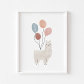 Boho couleur Lama avec affiche ballons