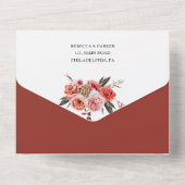 Boho Country Floral Faire-part de mariage (Verso)