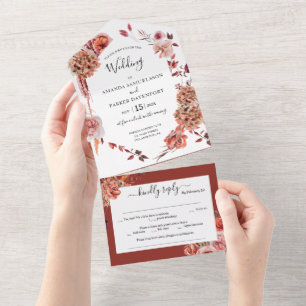 Boho Country Floral Faire-part de mariage