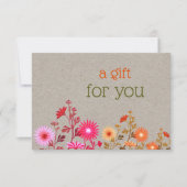 Boho Country Floral Kraft Bedankkaart (Voorkant)