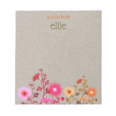 Boho Country Floral Kraft Notitieblok (Voorkant)