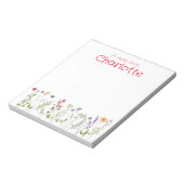 Boho Country wilde bloem waterverf Notitieblok (Gedraaid)